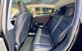 2023 Tesla Model Y Long Range AWD in Solid Black, Rear Seats