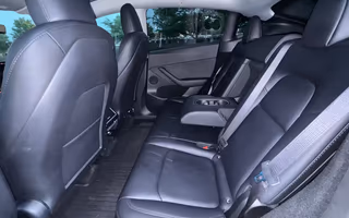 2023 Tesla Model Y Long Range AWD in Solid Black, Rear Seats