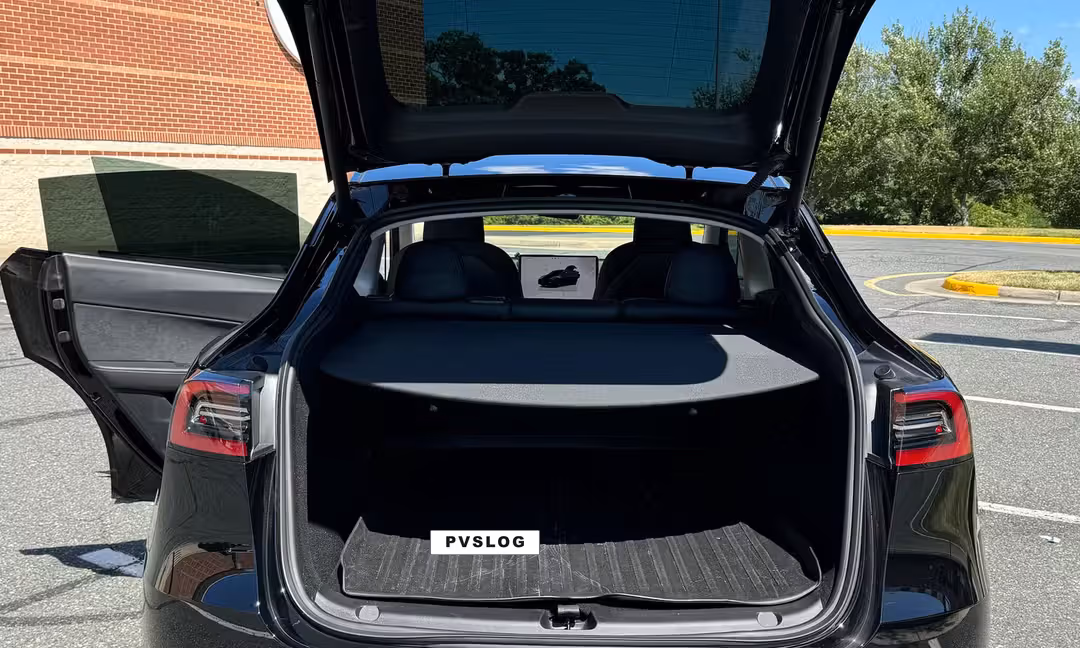 2023 Tesla Model Y Long Range AWD in Solid Black, Trunk